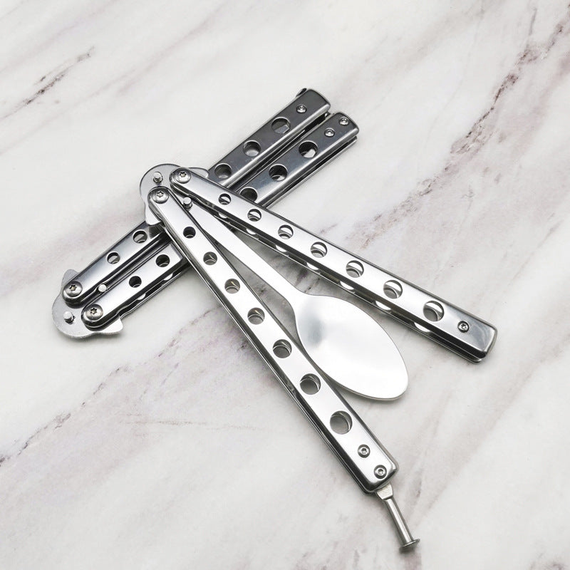 Butterfly Knife-Shaped Rotating Spoon